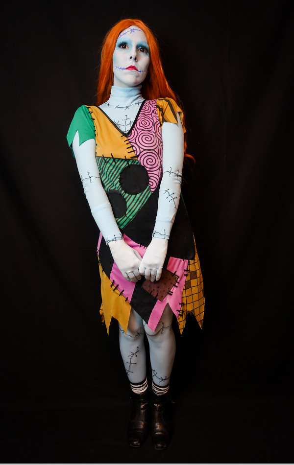 Cosplayer als Sally aus The Nightmare Before Christmas