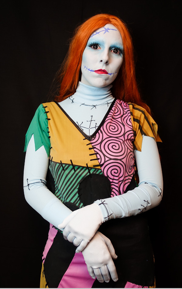 Cosplayer als Sally aus The Nightmare Before Christmas