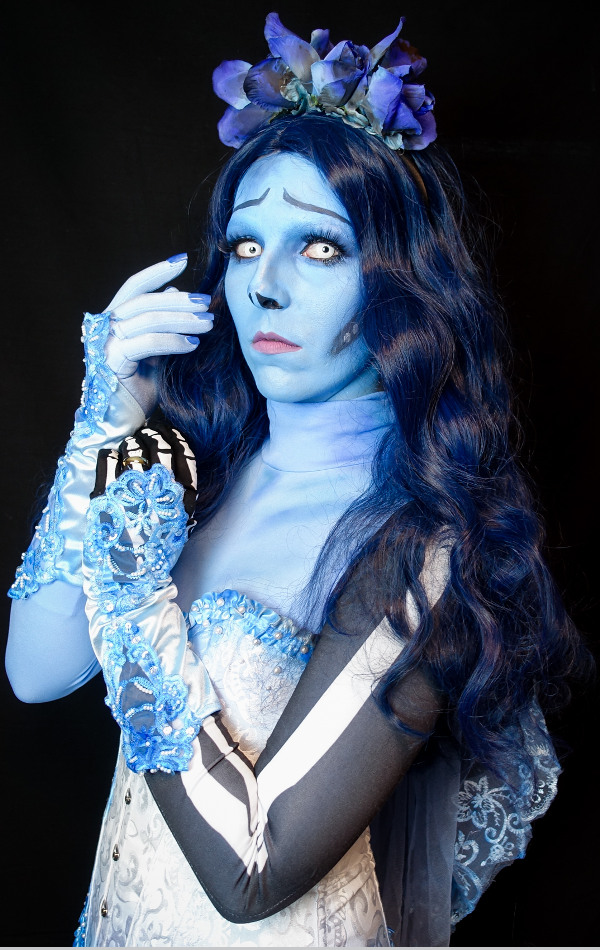 Emily Cosplay Corpse Bride Kostüm Bodypaint Bodysuit Tutorial