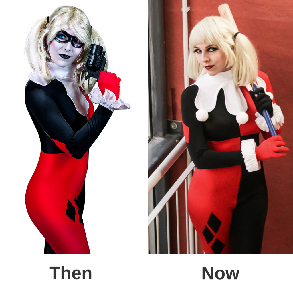 Cosplay SajaLyn Harley Quinn Batman The Animated Series Kritik Glow Up